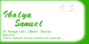 ibolya samuel business card